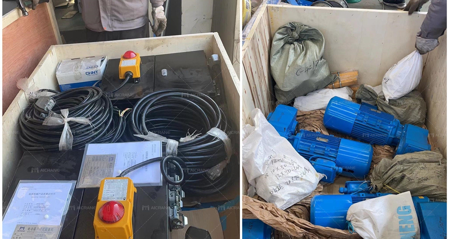 Shipment of Hoists and Electric Components