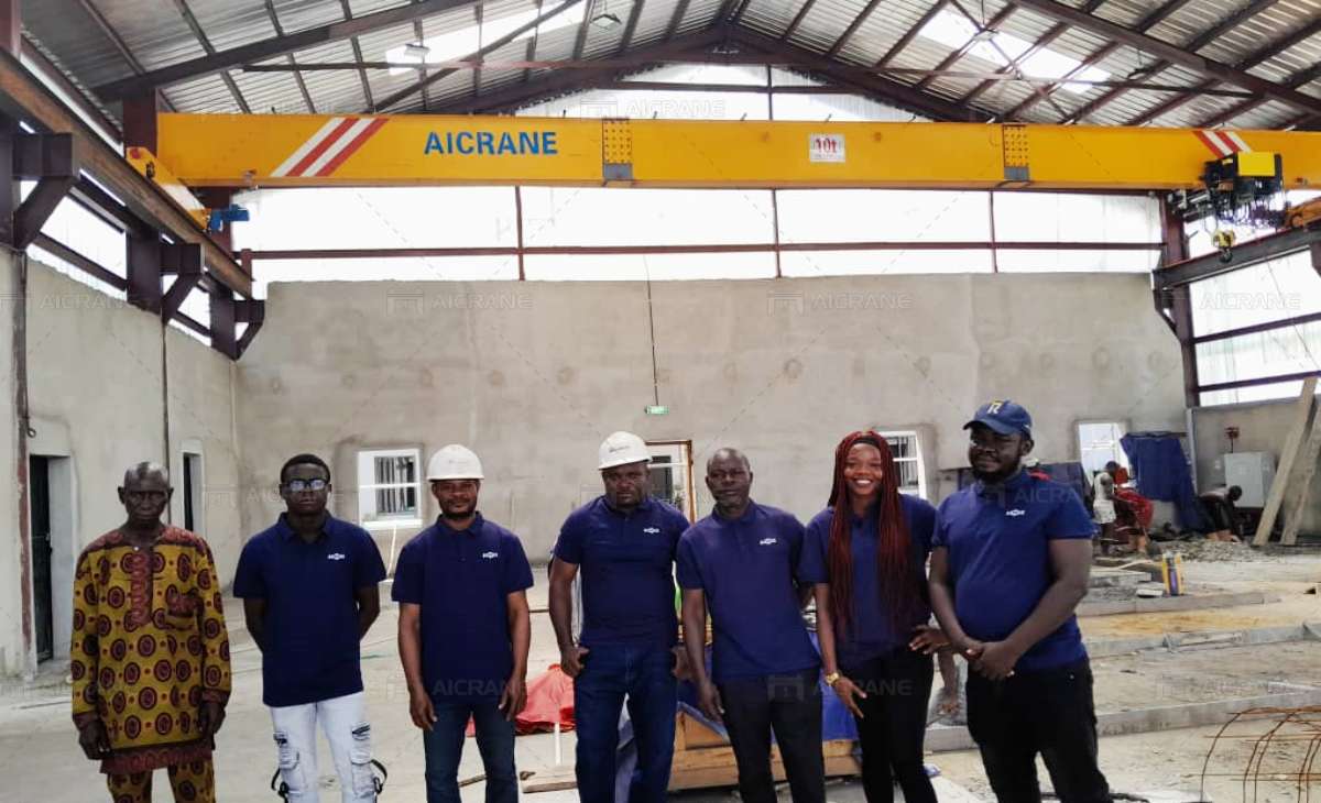 overhead crane installed and commissioned