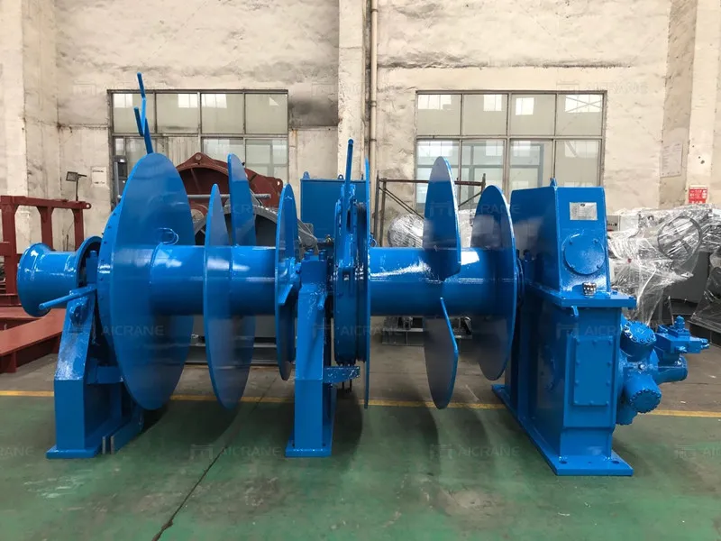 double drum hydraulic mooring