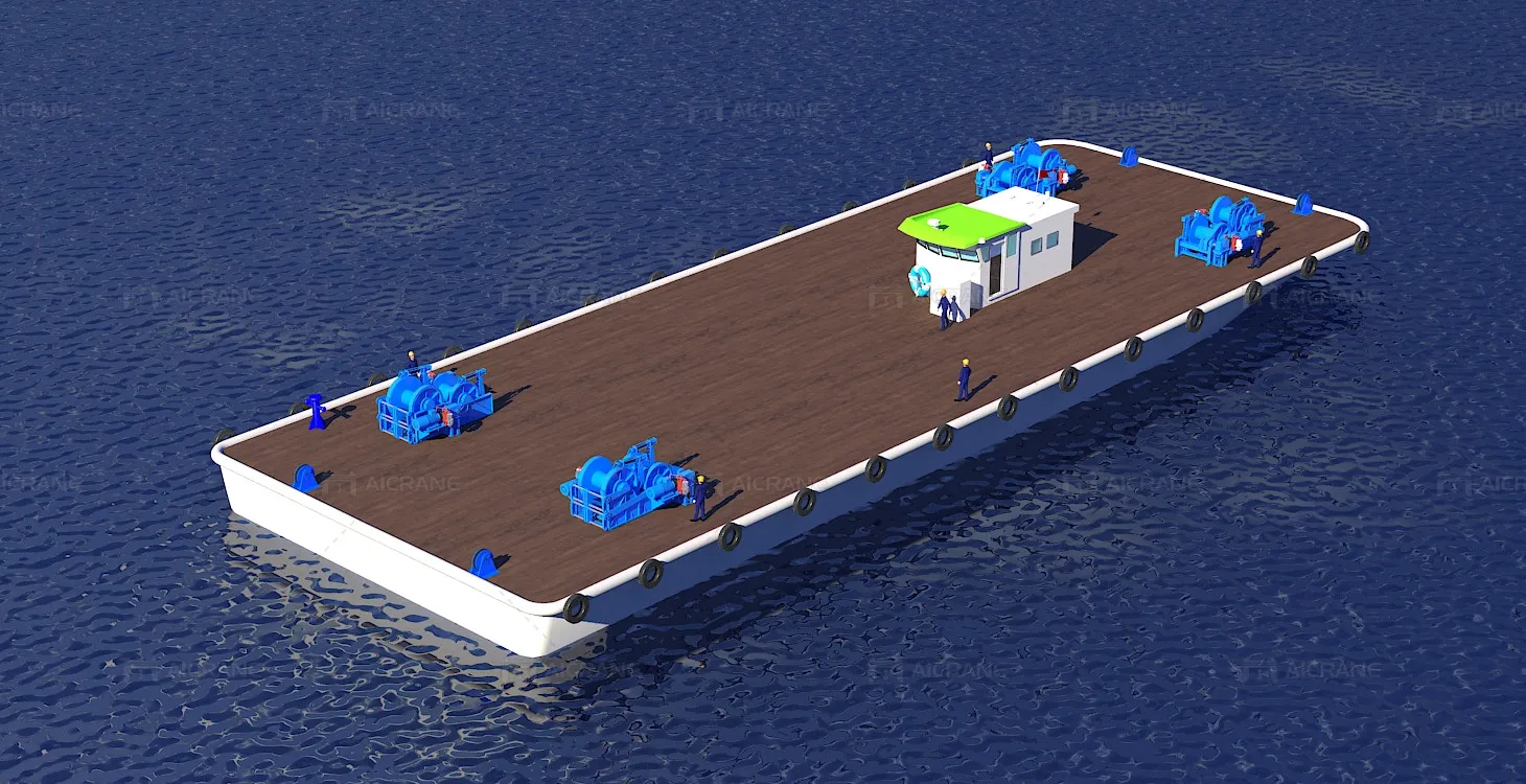 electric double drum mooring winch