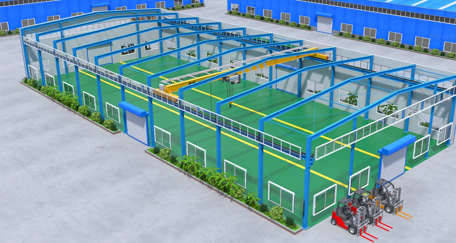 Large Span Steel Structure with Overhead Crane