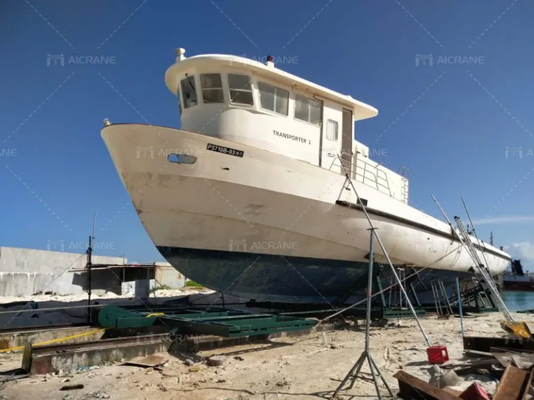 Hauling Boat with Rail Trolley