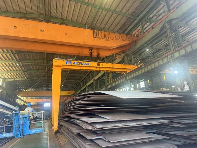 Semi Gantry Crane in Steel Structure Workshop